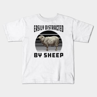 Sheep - Easily distracted by sheep Kids T-Shirt